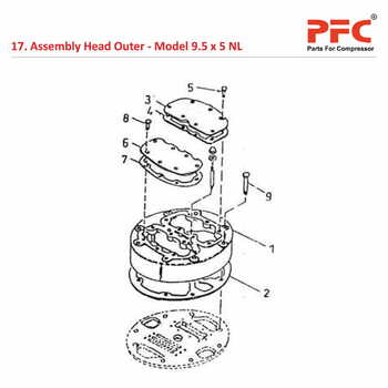 Head Outer IR 9 1/2 x 5 ESV NL Air Compressor Parts