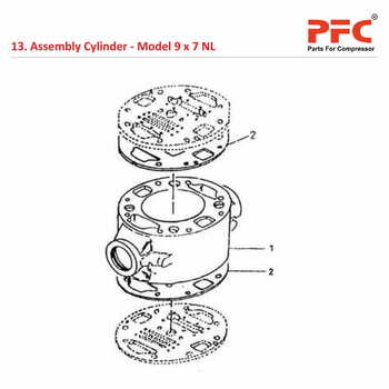 Cylinder IR 9 x 7 ESV NL Air Compressor Parts