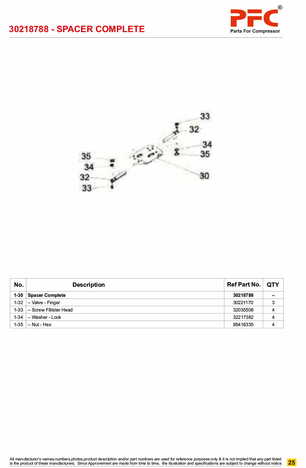 Spacer Plate HP 30218788 Replacement