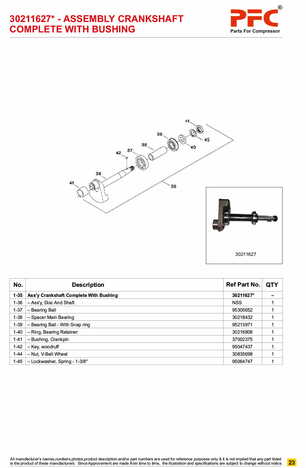 Crankshaft Complete with Bushing 30211627* Replacement