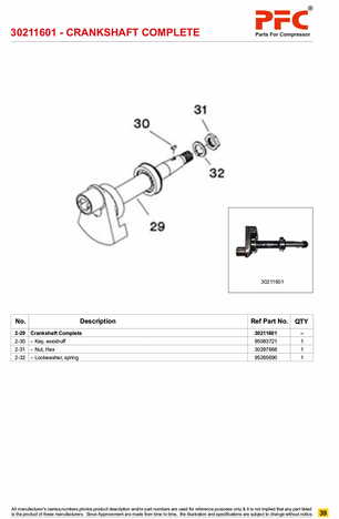 Crankshaft Compl. 30211601 Replacement