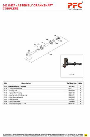 Crankshaft Complete with Bushing 30211627* Replacement