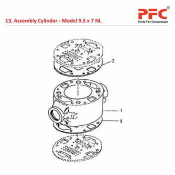 Cylinder IR 9 1/2 x 7 ESV NL Air Compressor Parts