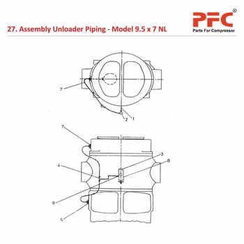 Unloader Piping IR 9 1/2 x 7 ESV NL Compressor Parts