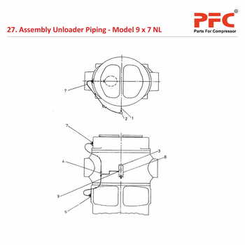 Unloader Piping IR 9 x 7 ESV NL Compressor Parts