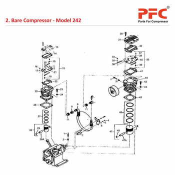 Cylinder and Piston IR 242 Air Compressor Parts