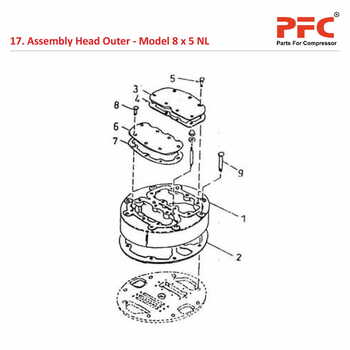 Head Outer IR 8 x 5 ESV NL Air Compressor Parts