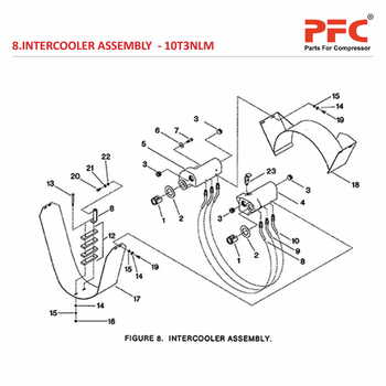 Intercooler Assly. IR 10T3 NL Air Compressor Parts