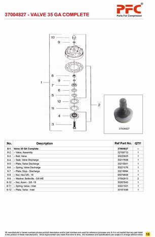 Valve Comp. 35 GA 37004827 Replacement