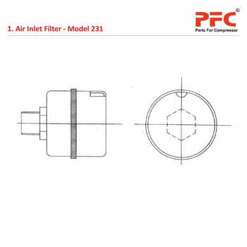Air Inlet Filter IR 231 Air Compressor Parts