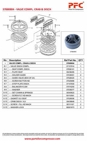 Valve Complete Crab & Disch 37880804