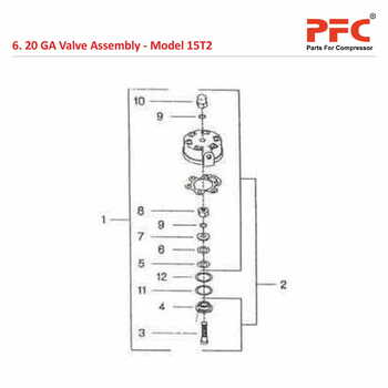 20 GA Valve IR 15T2 Air Compressor Parts