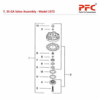 35 GA Valve IR 15T2 Air Compressor Parts