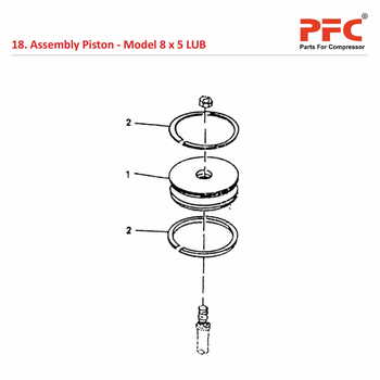 Piston IR 8 x 5 ESV LUB Air Compressor Parts