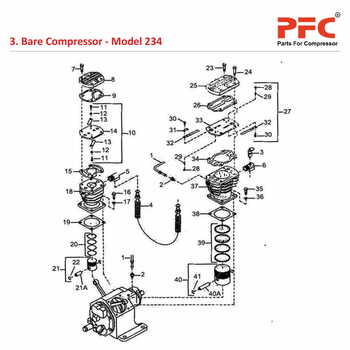 Cylinder and Piston IR 234 Air Compressor Parts