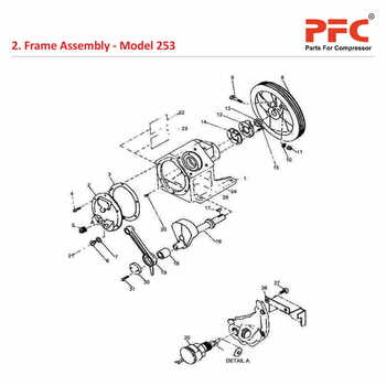 Frame Assembly IR 253 Air Compressor Parts