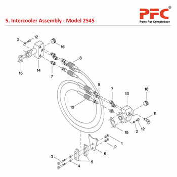 Intercooler IR 2545 Air Compressor Parts