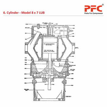 Cylinder IR 8 X 7 ESV LUB Air Compressor Parts