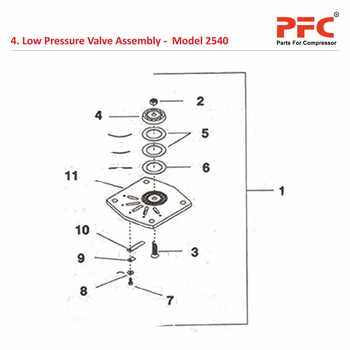 LP Valve IR 2540 Air Compressor Parts