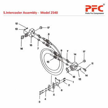 Intercooler IR 2540 Air Compressor Parts