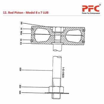 Rod Piston IR 8 X 7 ESV LUB Air Compressor Parts