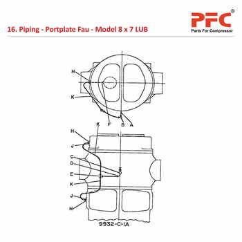 Piping - Portplate Fau IR 8 X 7 ESV LUB Parts