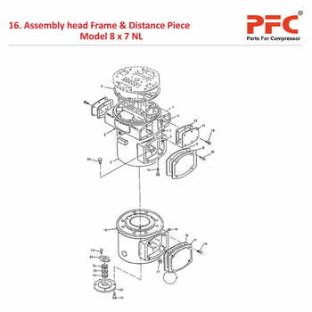 Head Frame IR 8 x 7 ESV NL Compressor Parts