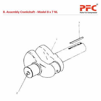 Crankshaft IR 8 x 7 ESV NL Air Compressor Parts